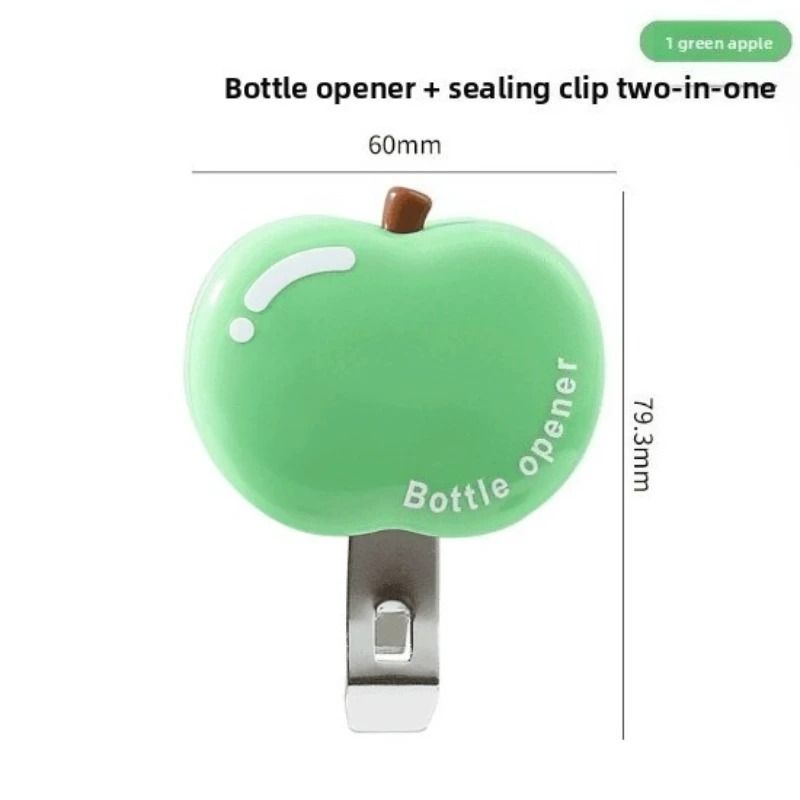 3in1 Magnetic AppleShaped Bottle Opener Sealing Clip 2