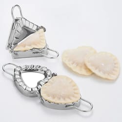 stainless steel heart & square dumpling maker set