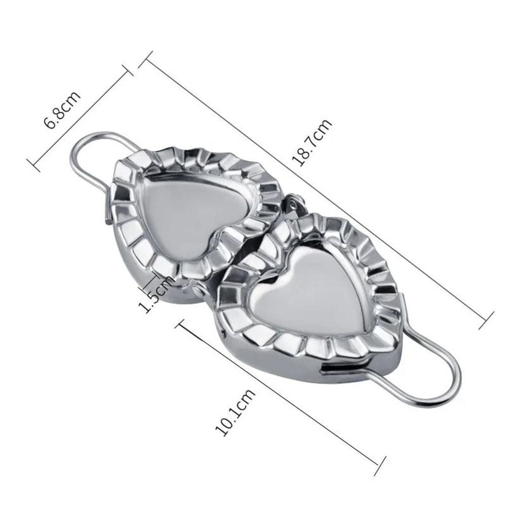 Stainless Steel Heart Square Dumpling Maker Set 7
