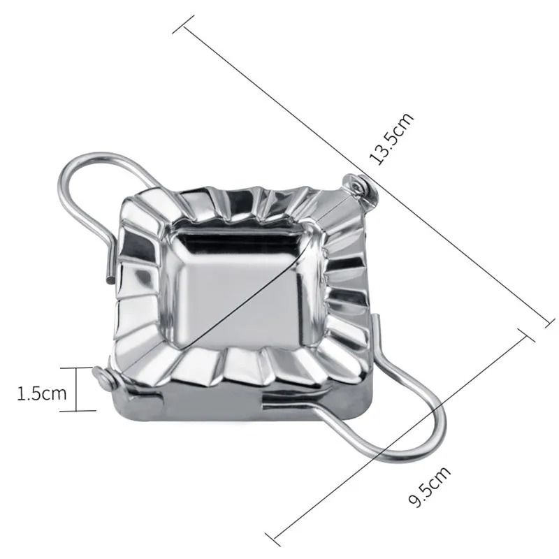 Stainless Steel Heart Square Dumpling Maker Set 8