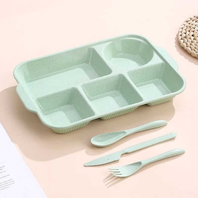 5Grid Portable Divided Lunchbox Cutlery Set 9