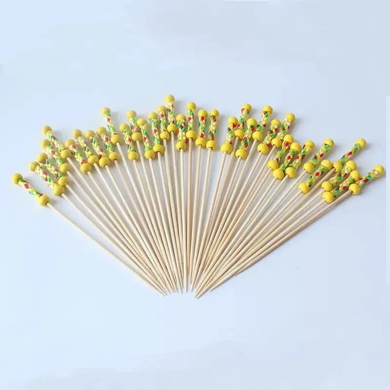 100Piece EcoFriendly Bamboo Banquet Fruit Fork Set 4