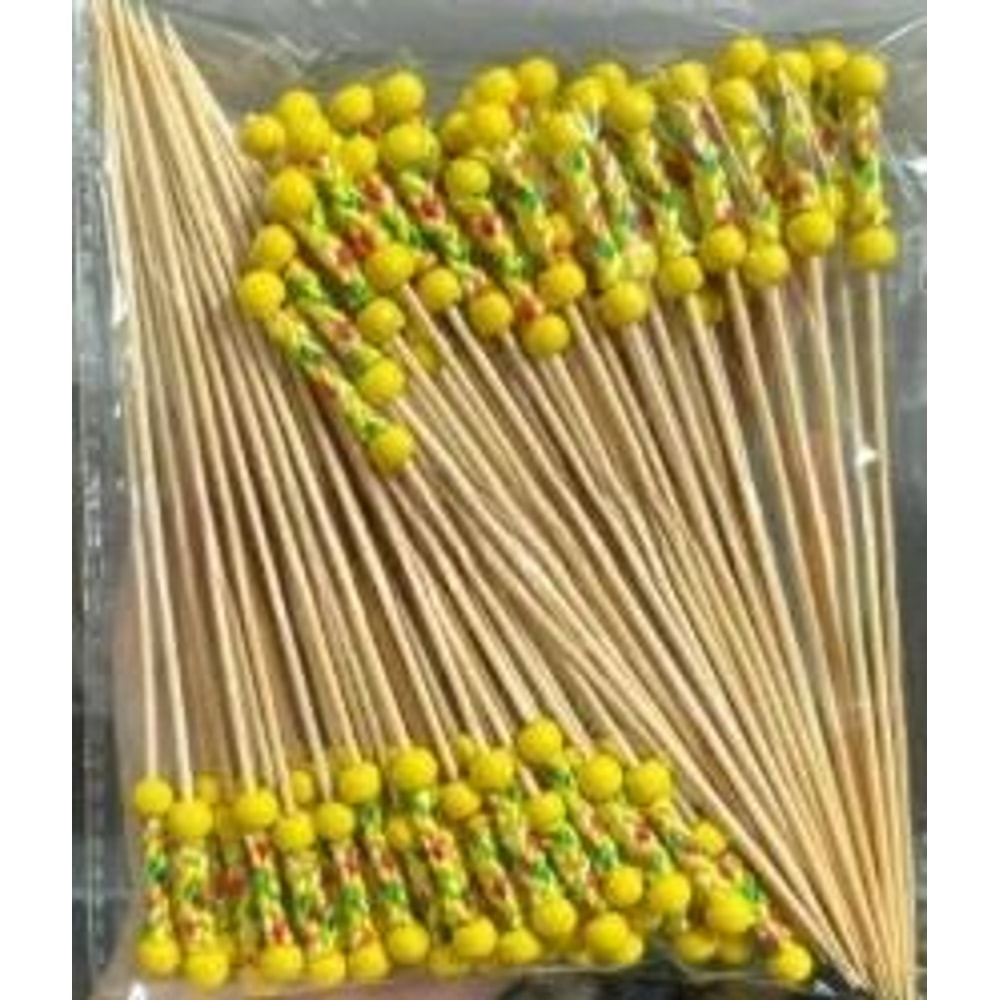 100Piece EcoFriendly Bamboo Banquet Fruit Fork Set 6