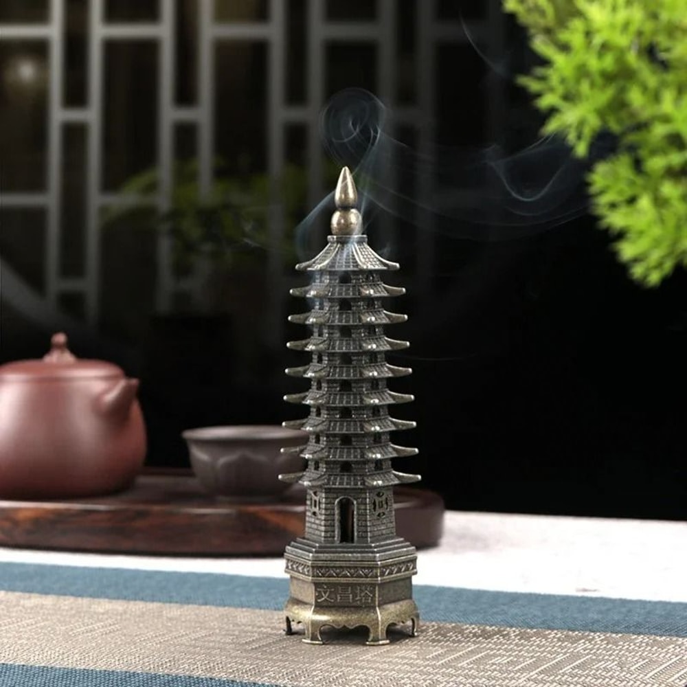 Feng Shui Vertical Wenchang Pagoda Incense Burner 0