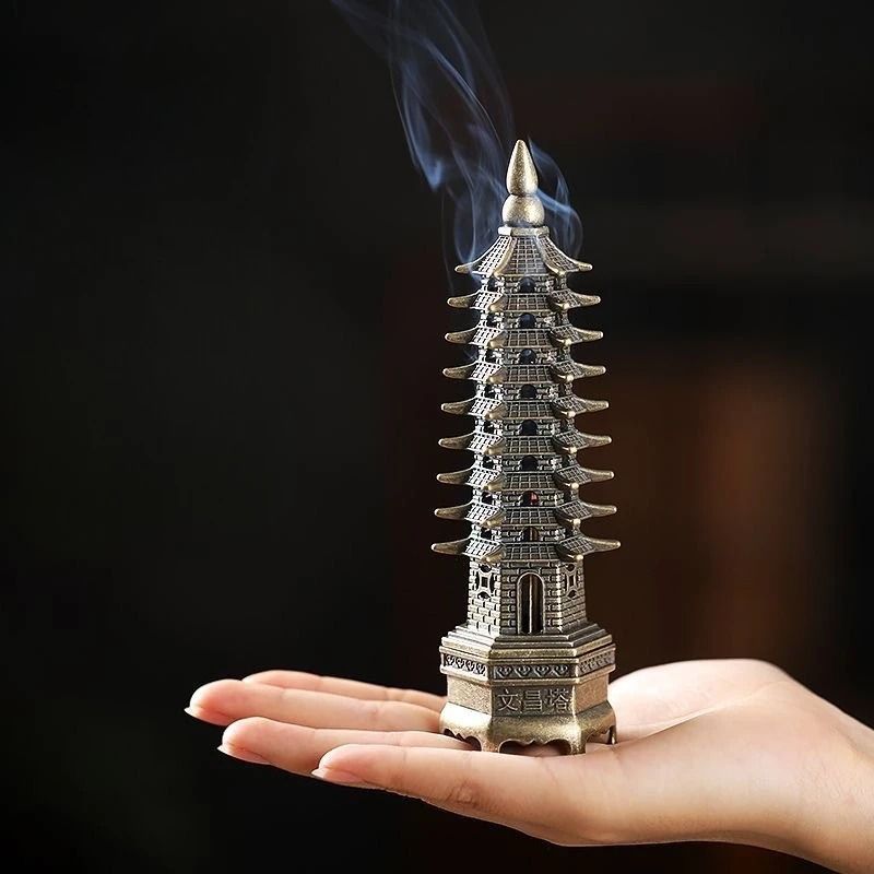 Feng Shui Vertical Wenchang Pagoda Incense Burner 1