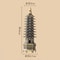 Feng Shui Vertical Wenchang Pagoda Incense Burner 5