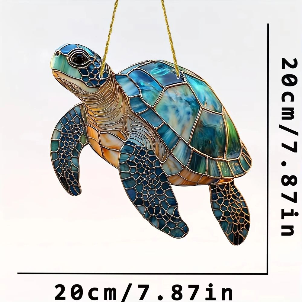 Mythical Fire Phoenix Turtle Acrylic Sun Catcher 5