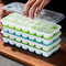 14Grid Square Silicone Ice Cube Tray With Lid 0