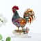 Creative Colorful Rooster Mascot Statue 2D Desk Ornament 2