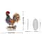 Creative Colorful Rooster Mascot Statue 2D Desk Ornament 3