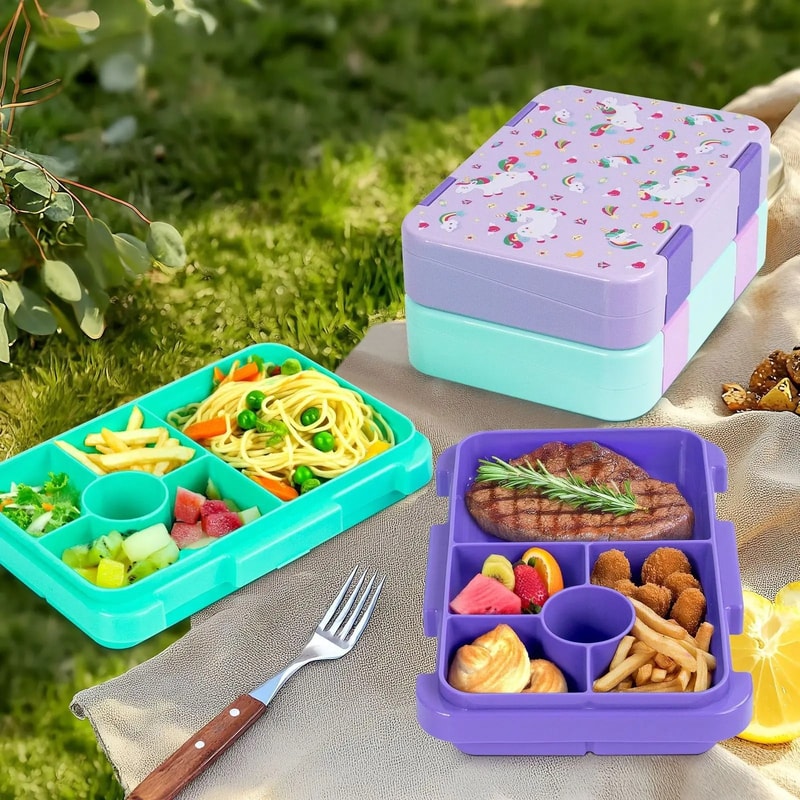 HighCapacity Cartoon Bento Microwaveable Lunch Box 1