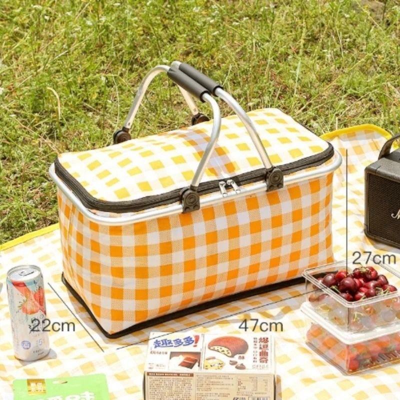 Folding Picnic Basket Outdoor Camping Insulation Bag 5