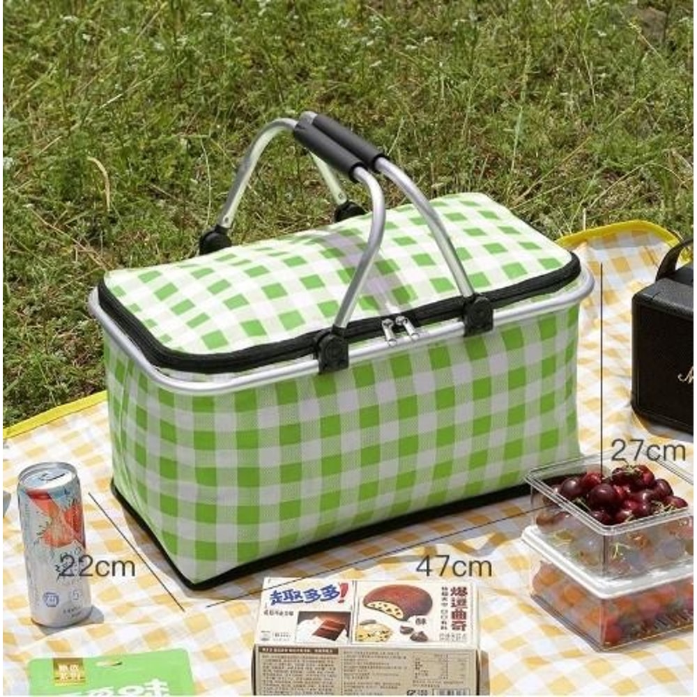 Folding Picnic Basket Outdoor Camping Insulation Bag 8