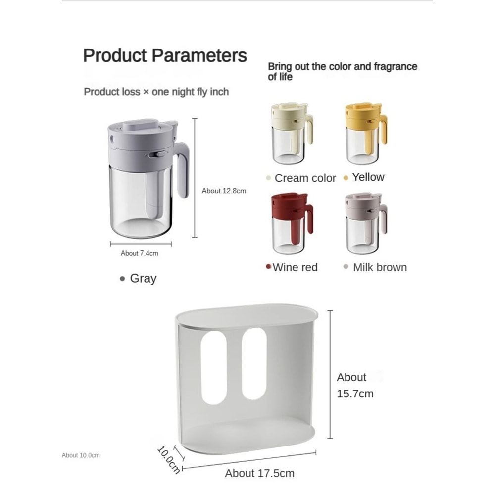 MoistureProof 2in1 Glass Seasoning Jar Spice Bottle 6