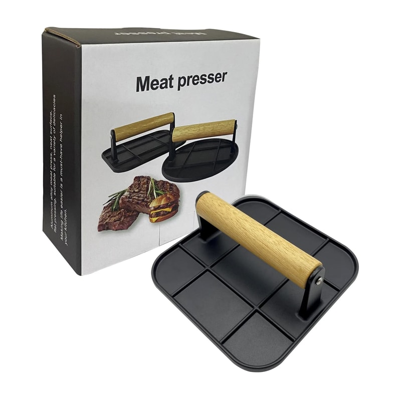 Aluminum Alloy Burger Press NonStick Meat Tool 6