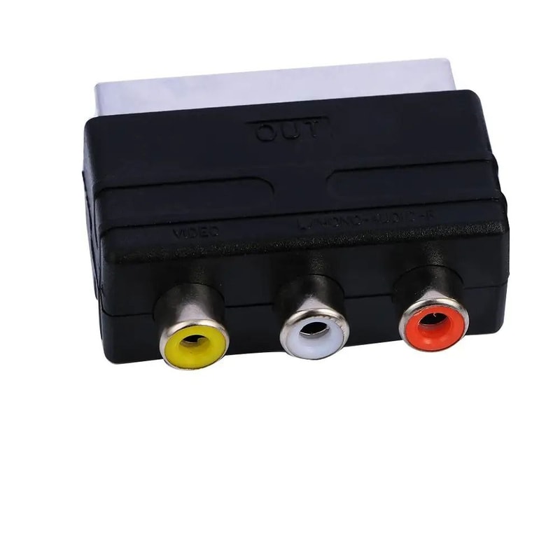 SCART Male To 3 RCA Female Composite Adapter 1