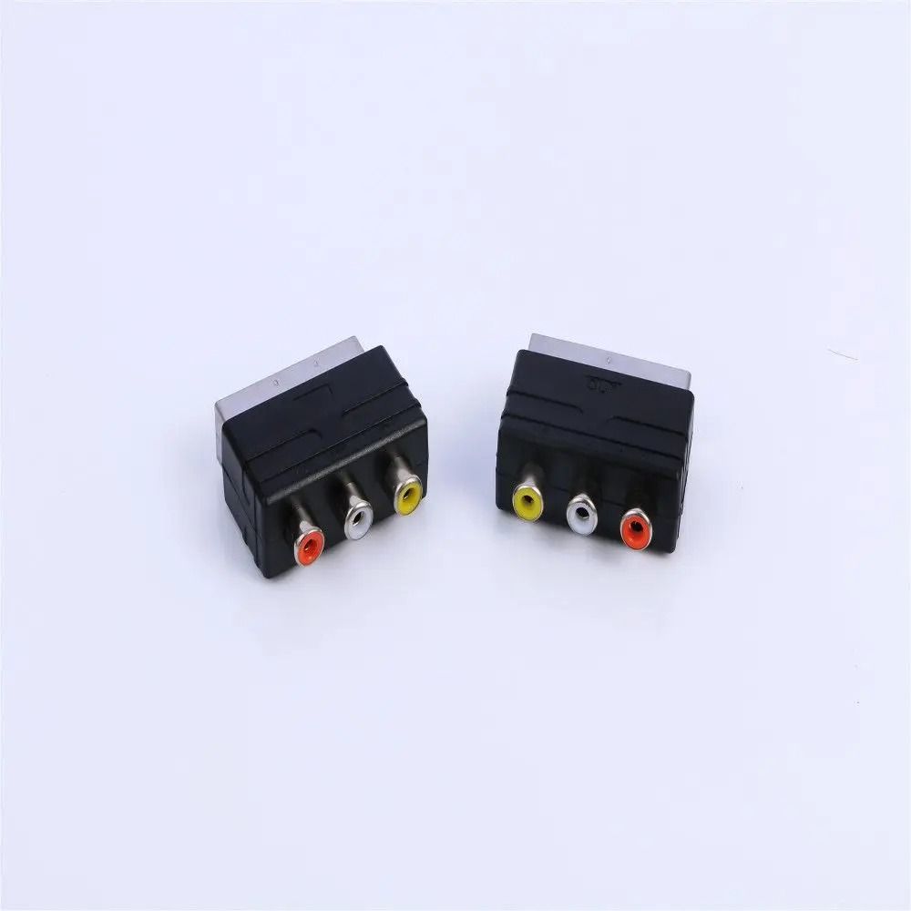 SCART Male To 3 RCA Female Composite Adapter 5