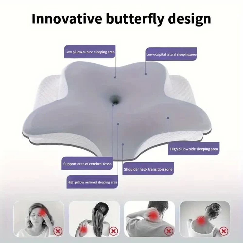 ButterflyShaped Orthopedic Memory Foam Cervical Pillow 2