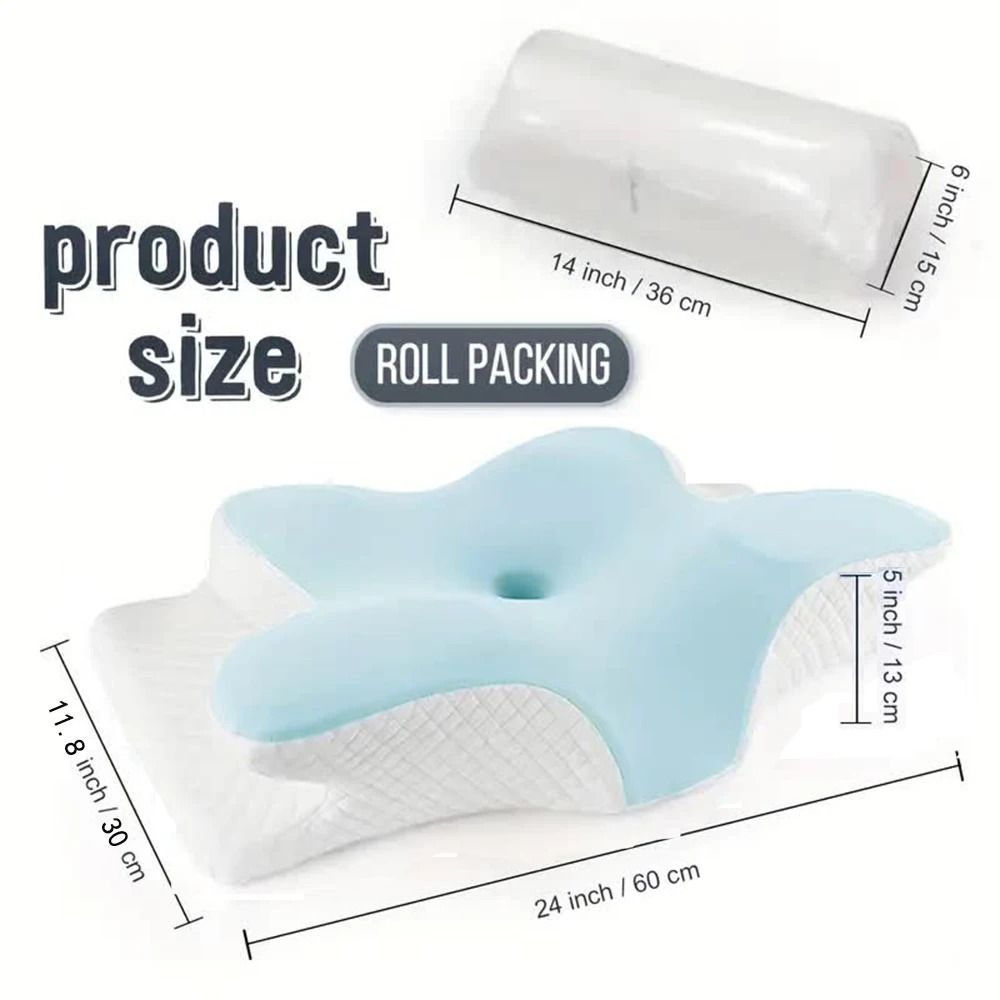 ButterflyShaped Orthopedic Memory Foam Cervical Pillow 5