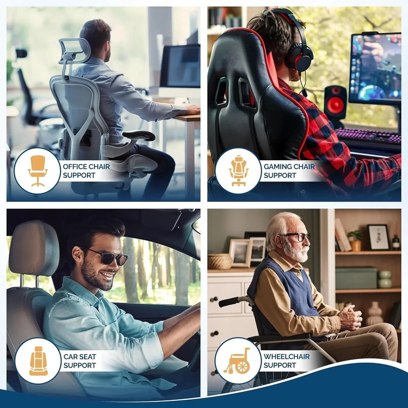 HighDefinition Memory Foam Lumbar Support Cushion 5