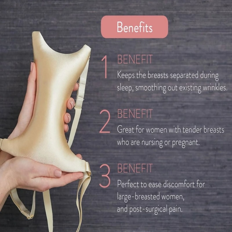 AntiWrinkle Breast Support Pillow For Side Sleepers 3