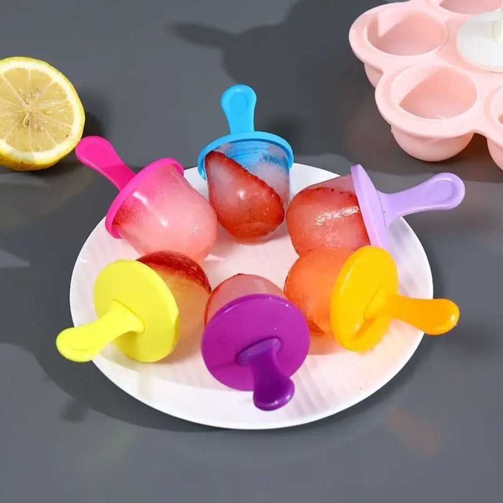 7Hole Creative Spherical Childrens Popsicle Mold 2