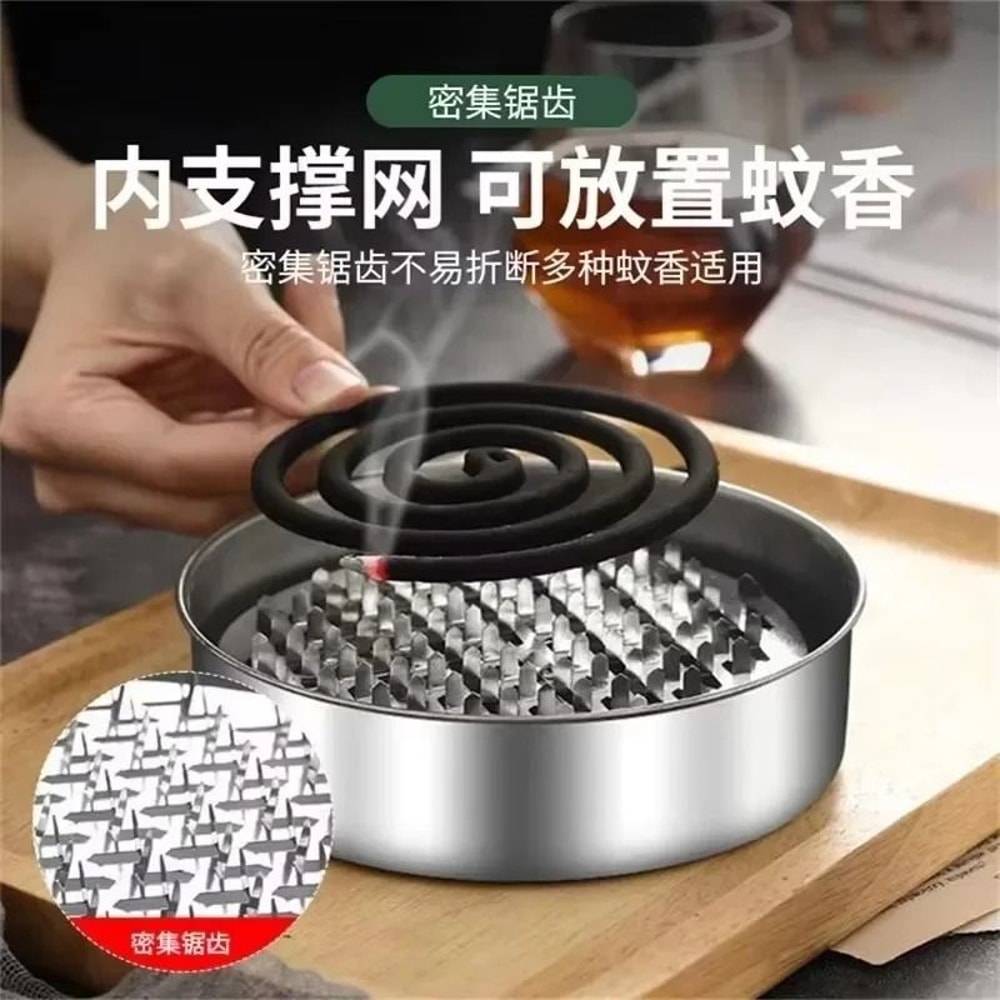 Stainless Steel Fireproof Mosquito Coil Incense Holder 5