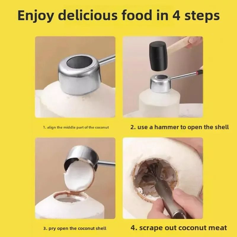 3Piece HighTorque Stainless Steel Coconut Extraction Set 1