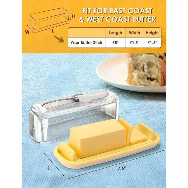 Airtight Butter Storage Box With BuiltIn Slicer And Transparent Lid 3