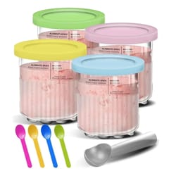 replacement ice cream pints with leak-proof lids and matching scoops