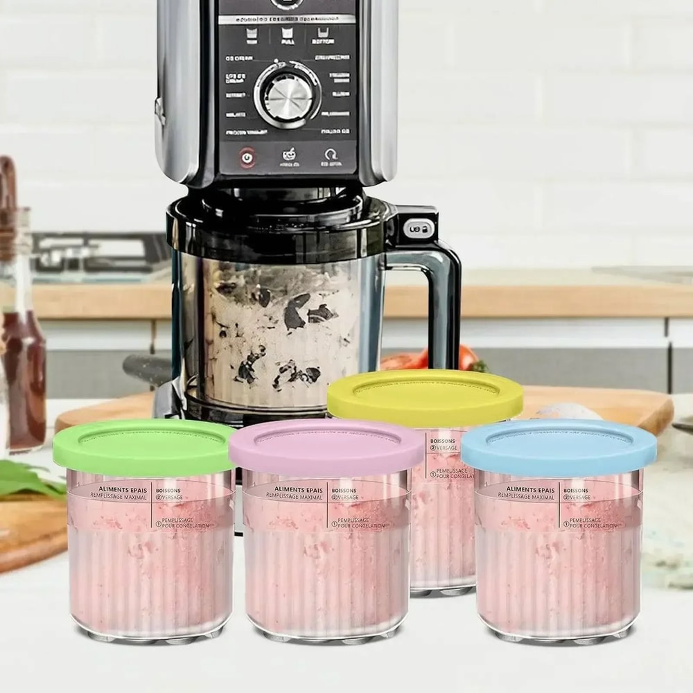 Replacement Ice Cream Pints With LeakProof Lids And Matching Scoops 4