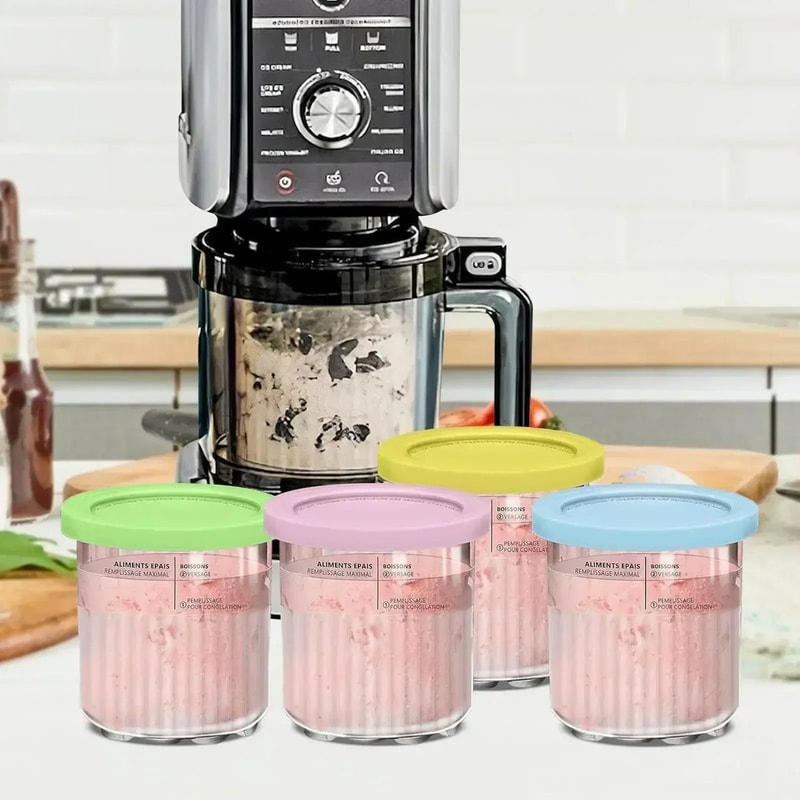 Replacement Ice Cream Pints With LeakProof Lids And Matching Scoops 4