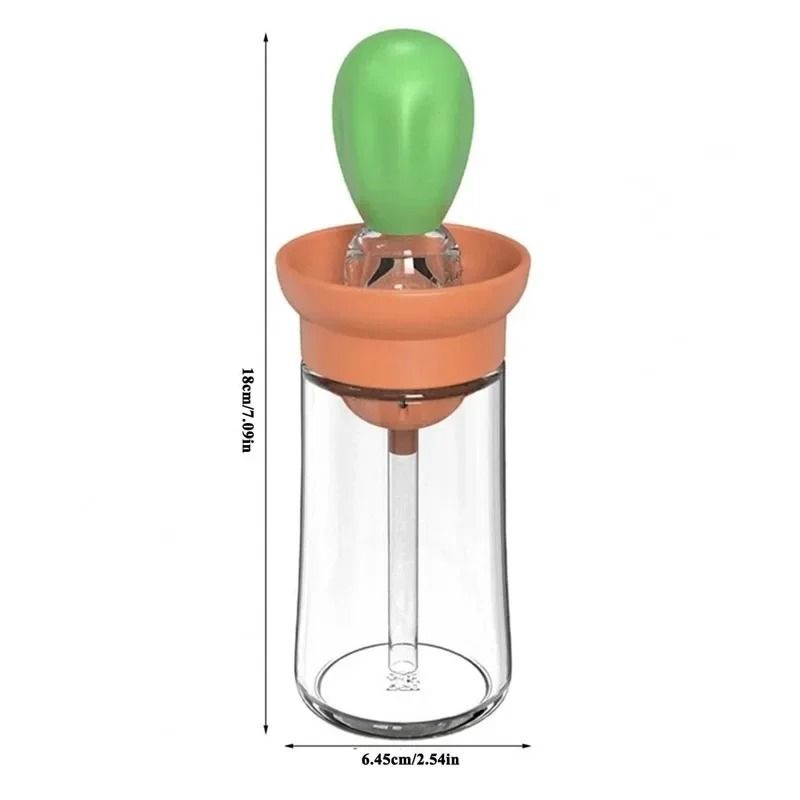 2in1 Glass Olive Oil Dispenser With Silicone Basting Brush 5
