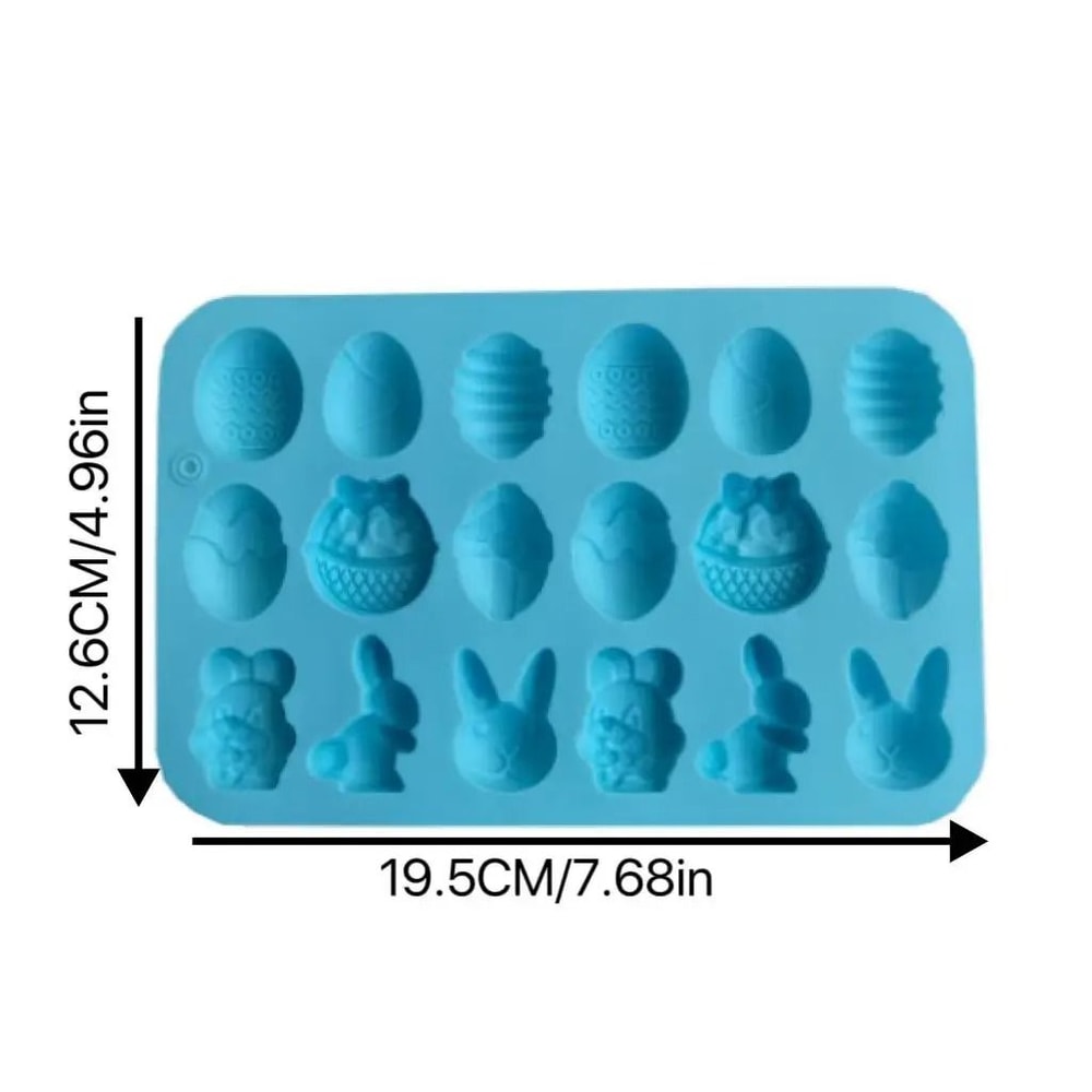 18Cavity Easter Bunny And Egg Silicone Baking Mold 7