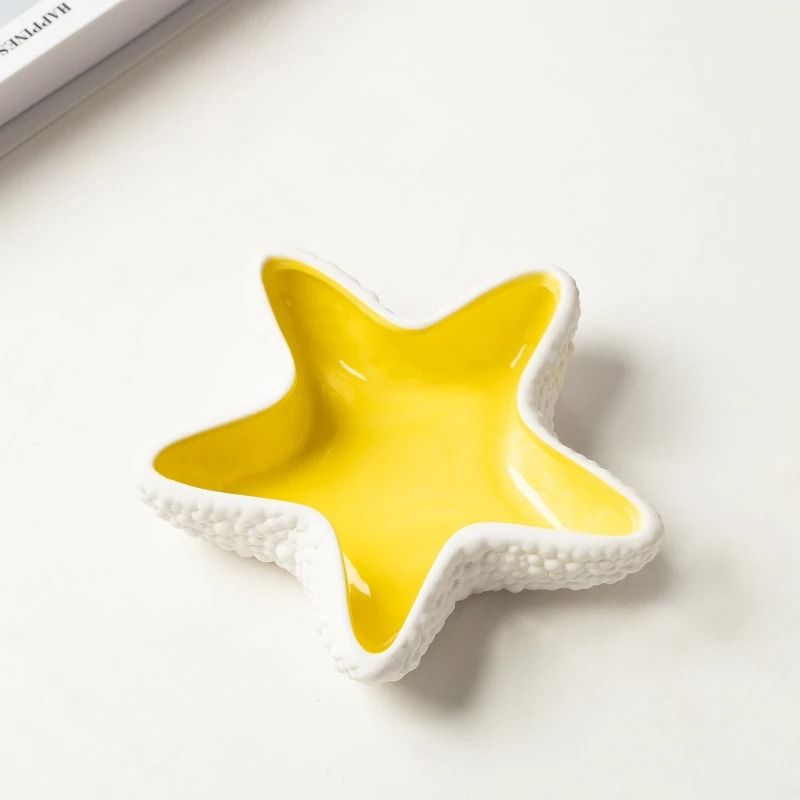 Modern White Starfish Ceramic Trinket Tray And Unique Decor Ashtray 3