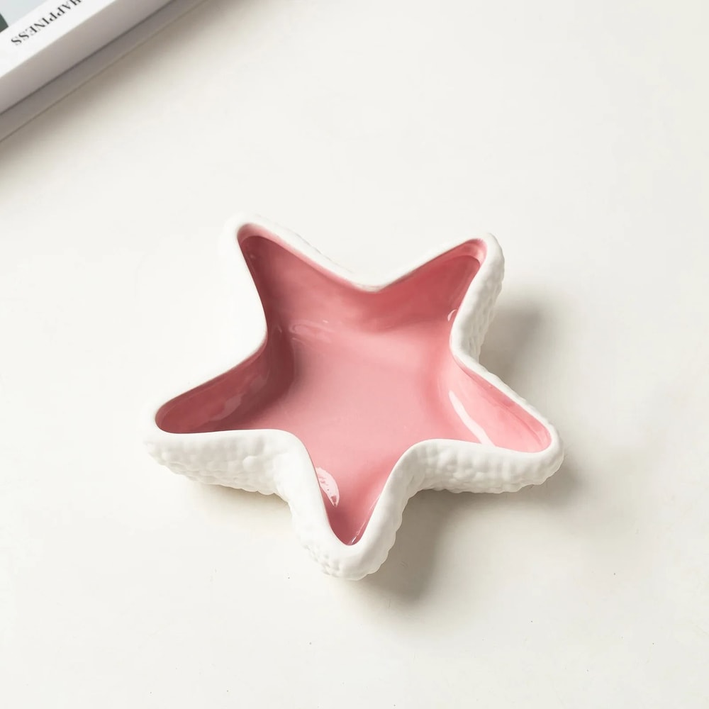 Modern White Starfish Ceramic Trinket Tray And Unique Decor Ashtray 6