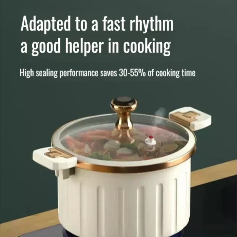 Household MultiFunction Micro Pressure Cooker And NonStick Soup Pot 2