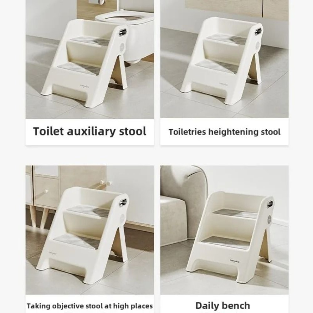 NonSlip Height Increasing Kids Step Stool And Foldable Potty Training Aid 5