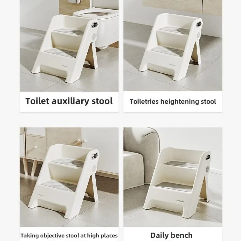 NonSlip Height Increasing Kids Step Stool And Foldable Potty Training Aid 5