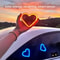 SolarPowered LED Triangular Heart Car Window Atmosphere Light 0