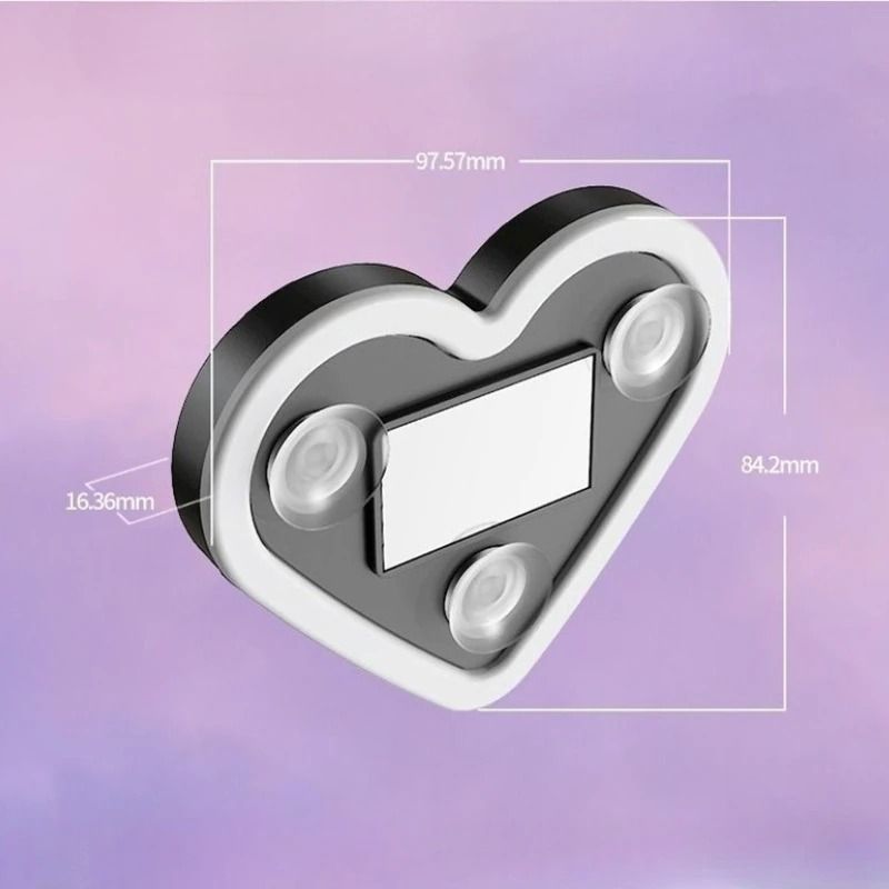 SolarPowered LED Triangular Heart Car Window Atmosphere Light 2