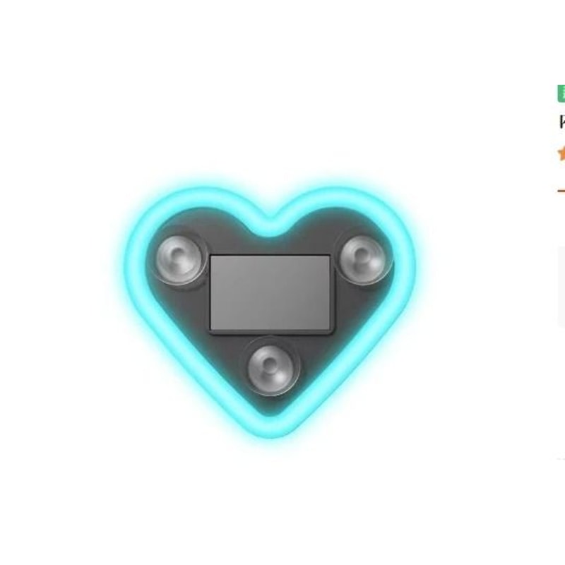 SolarPowered LED Triangular Heart Car Window Atmosphere Light 6