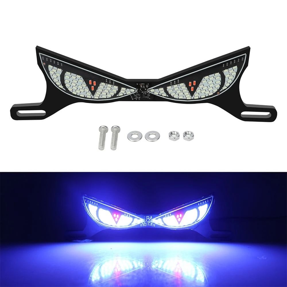 Gemini Said Universal 12V Motorcycle LED Devil Eye License Plate Tail Light 6