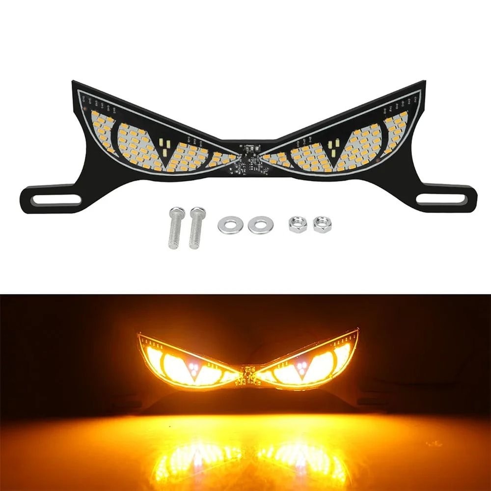 Gemini Said Universal 12V Motorcycle LED Devil Eye License Plate Tail Light 7