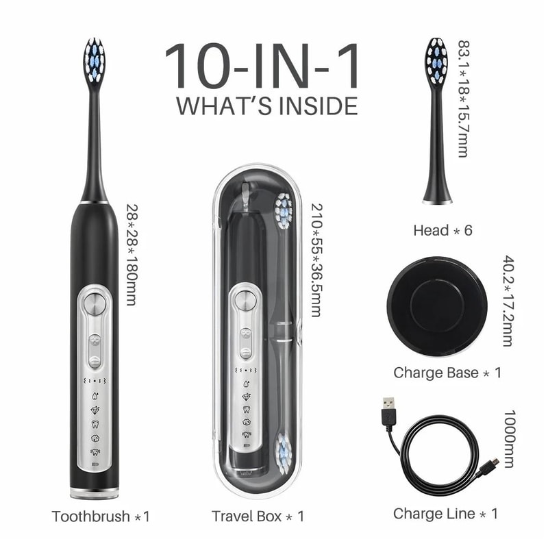 Rechargeable HighPerformance Sonic Electric Toothbrush For Adults And Kids 6