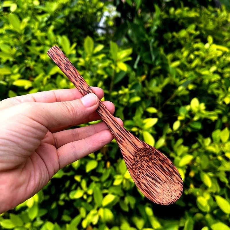 Handcrafted Natural Coconut Wood Spoon And Sustainable Kitchen Tableware 5
