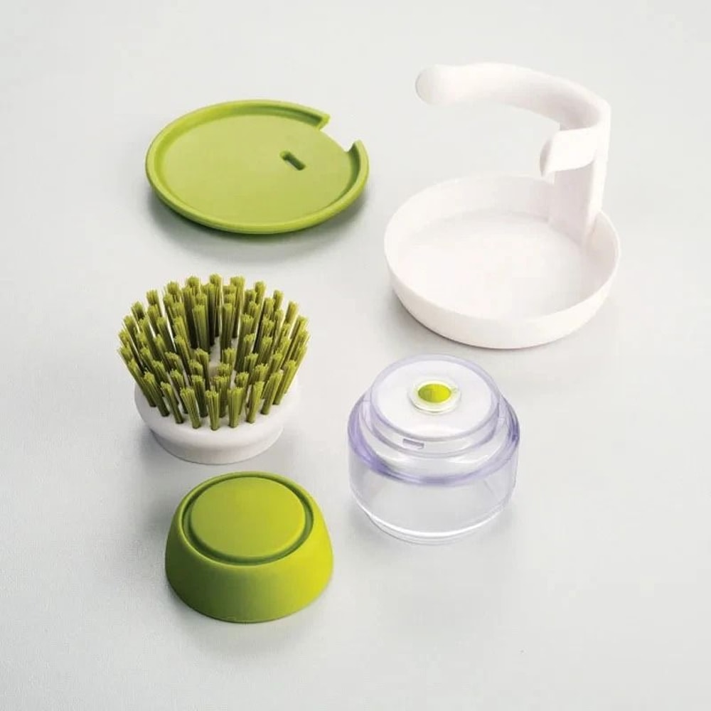 Universal SoapDispensing Palm Brush With Integrated Storage Tray 5