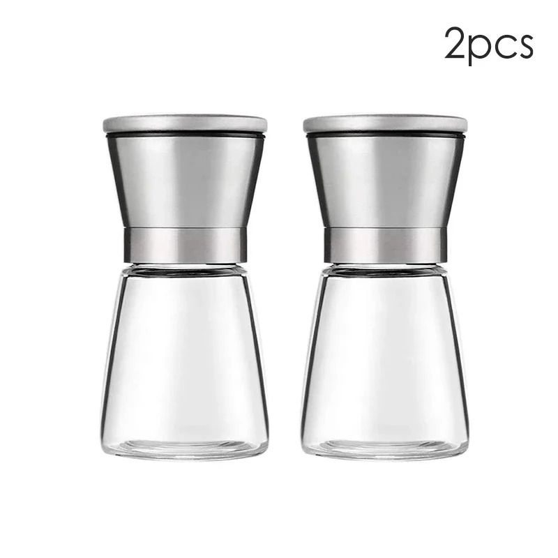 Stainless Steel Manual Salt And Pepper Grinder Set 6