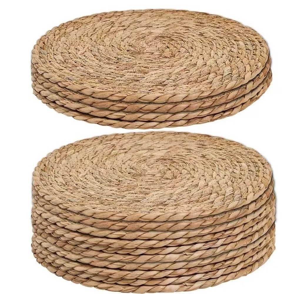 Handwoven Natural Rattan Placemats And HeatInsulation Pot Mats 1