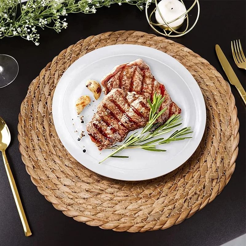 Handwoven Natural Rattan Placemats And HeatInsulation Pot Mats 3